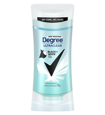 Degree UltraClear Antiperspirant for Women Protects from Deodorant Stains Black+White Deodorant for Women 2.6 oz 4 Count Stick