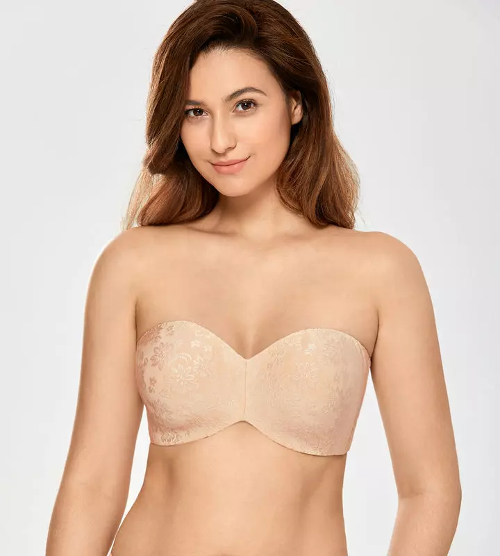 Delima Jacquard Minimizer Strapless Bra