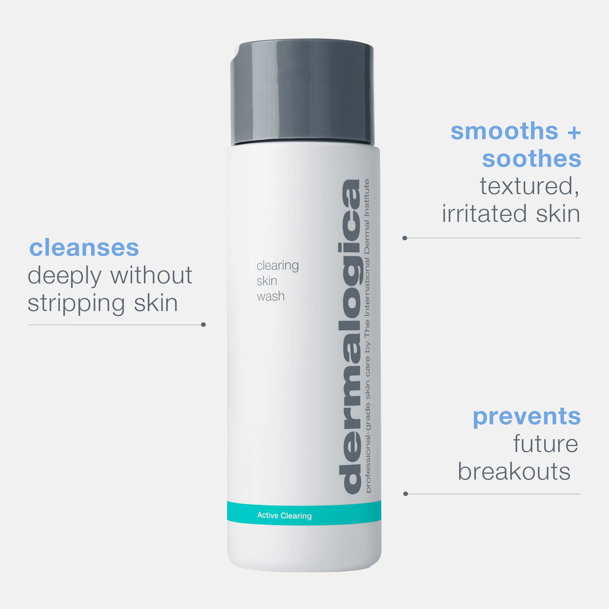 Dermalogica Clearing Skin Wash - Anti-Aging Acne Face Wash - Natural Breakout Clearing Foam with Salicylic Acid and Tea Tree Oil 16.9 Fl Oz (Pack of 1)