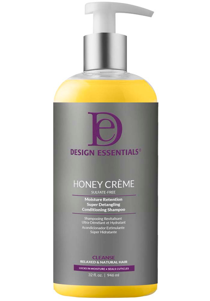 Design Essentials Honey Creme Moisture Retention Super Detangling Conditioning Shampoo, 32 Ounce