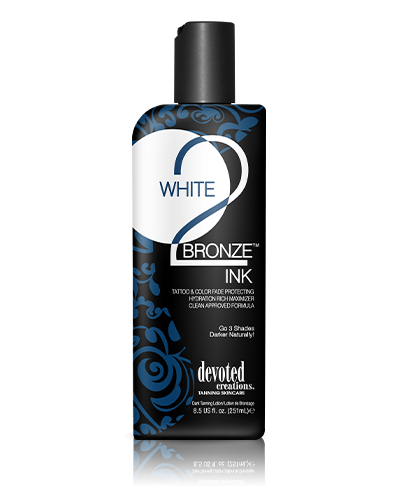 Devoted Creations White 2 Black Ink Tattoo & Color Fade Protecting Lotion