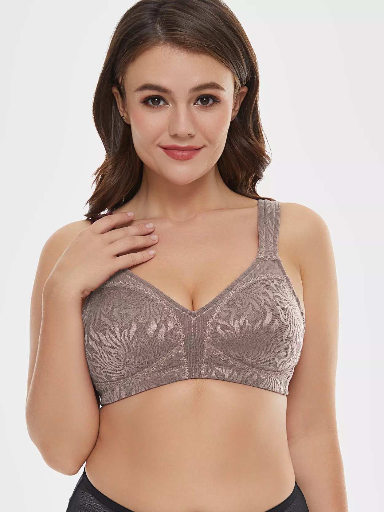 Deyllo Women’s Full Coverage Plus Size Comfort Minimizer Bra