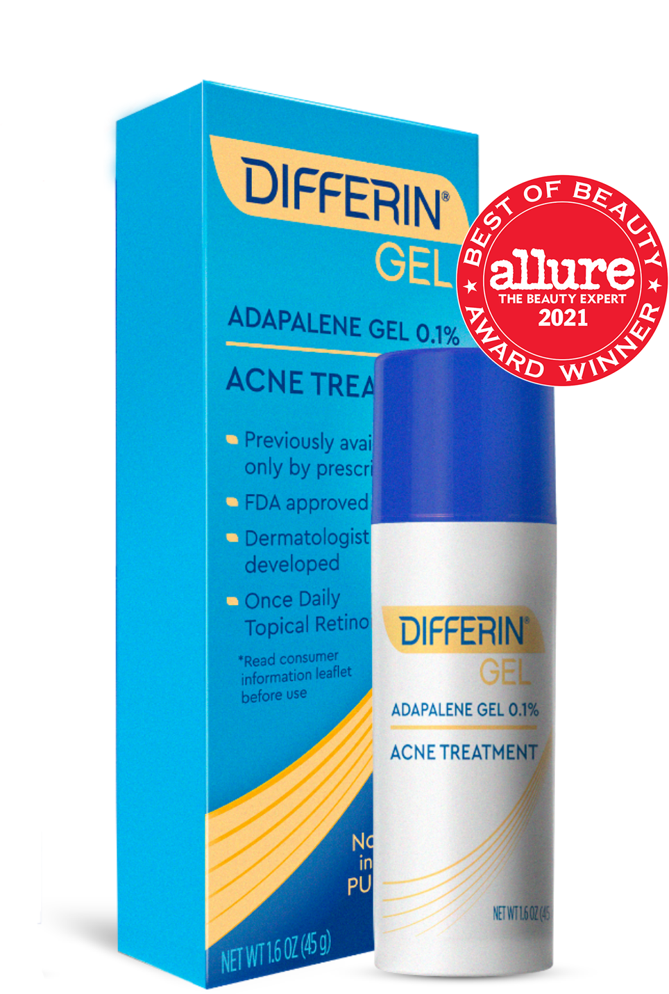 Differin Adapalene Gel 0.1% Acne Treatment