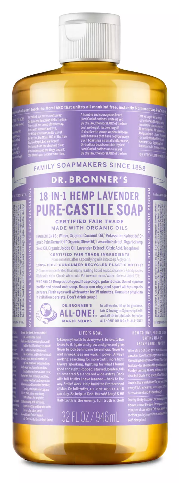 Dr. Bronner's - Pure-Castile Liquid Soap (Lavender)