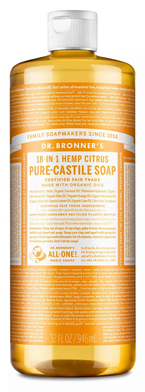 Dr. Bronner's - Pure-Castile Liquid Soap