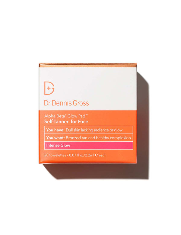 Dr. Dennis Gross Alpha Beta Glow Pad Intense Glow for Face: for Dull Skin Lacking Radiance & Glow, (20 Towelettes)