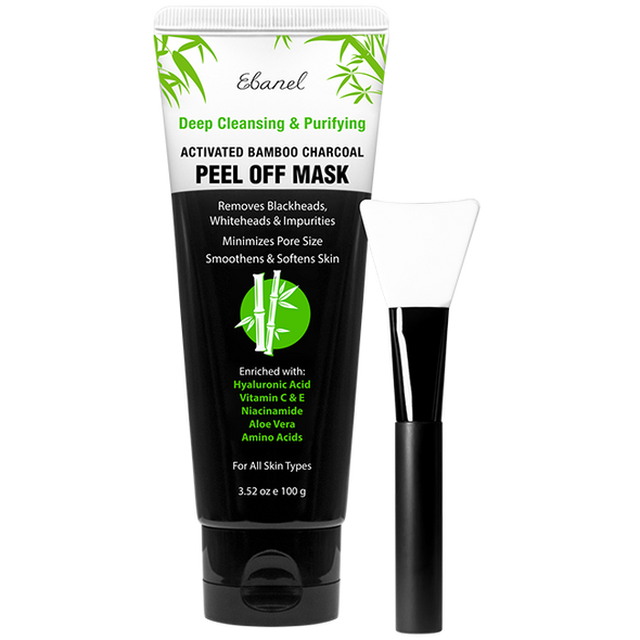 Ebanel Blackhead Remover Charcoal Peel Off Face Mask with Brush