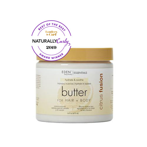 EDEN BodyWorks Citrus Fusion Hair + Body Butter | 16oz | Deep Moisturizer, Soften & Nourish Hair and Skin - Fresh Scent
