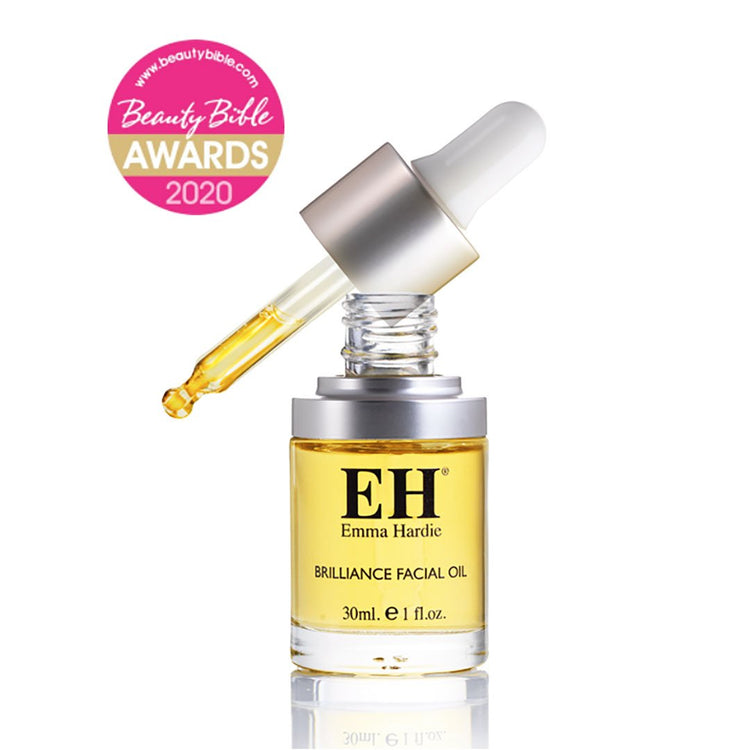 Emma Hardie Brilliance Facial Oil, Lightweight Face Oil with Sweet Almond Oil, Grapeseed Oil, and Sunflower Oil, Anti Aging and Hydrating Serum for All Skin Types