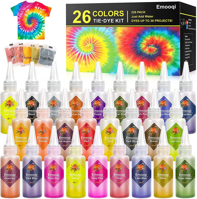 Emooqi 26 Colors Tie-Dye Kit