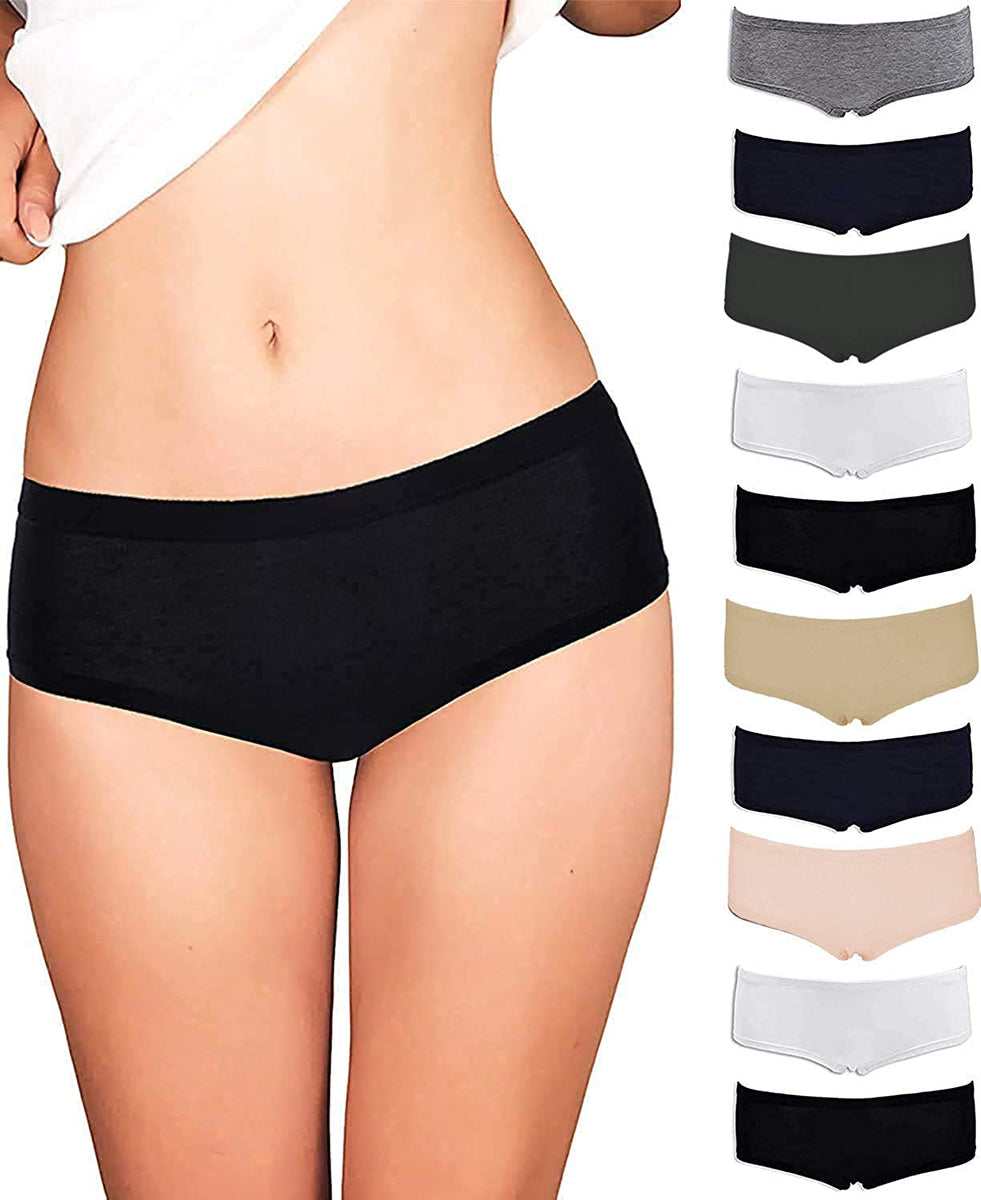 Emprella 5 or 8 Pack Boy Shorts Underwear for Women