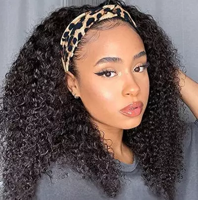 Eooma Curly Hair Wig – Natural Color, 16 Inches