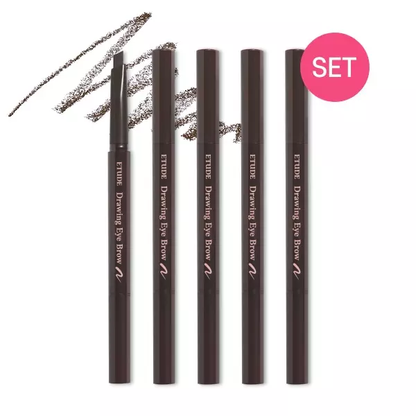 ETUDE Drawing Eye Brow 0.25g #1 Dark Brown 21AD | Long Lasting Eyebrow Pencil | Soft Textured Natural Daily Look Eyebrow Makeup #1 Dark Brown_21AD