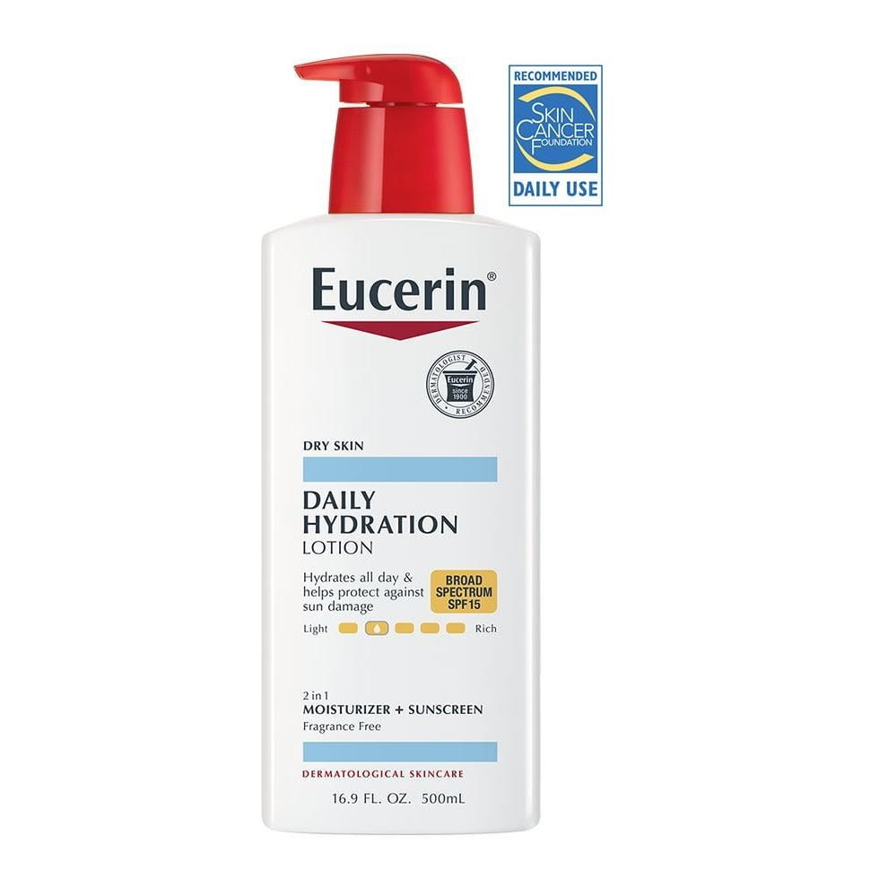 Eucerin Daily Hydration Lotion with SPF 15 - Broad Spectrum Body Lotion for Dry Skin