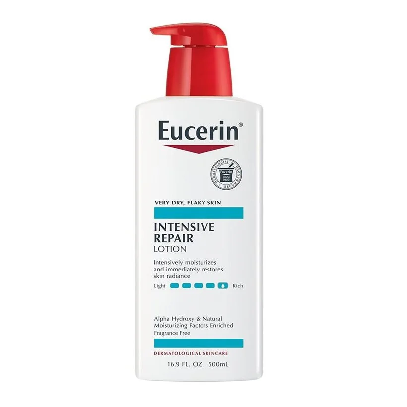 Eucerin Intensive Repair Body Lotion, Lotion for Very Dry Skin, 16.9 Fl Oz Pump Bottle