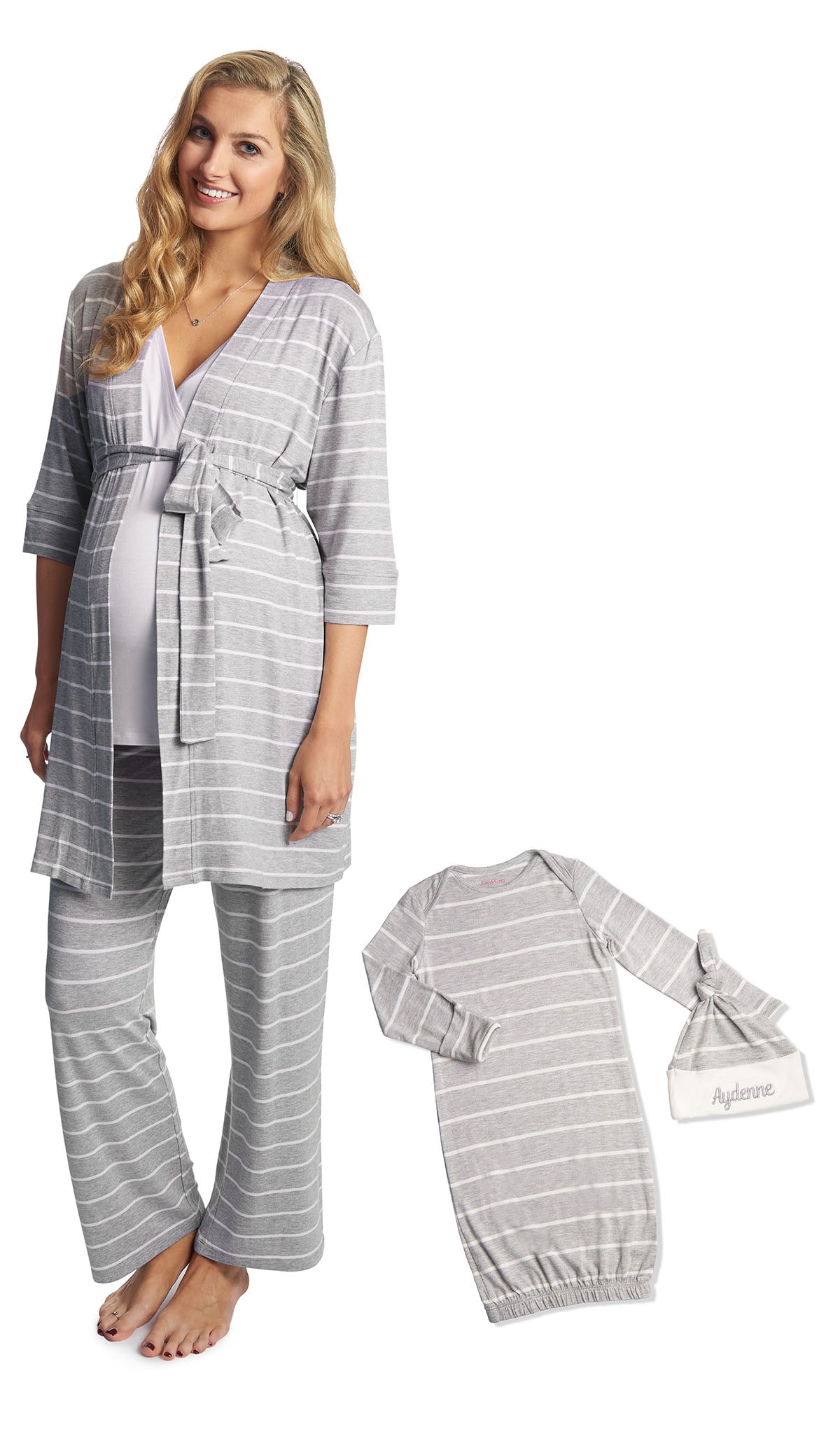 Everly Grey 5-Piece Maternity And Nursing PJ Set