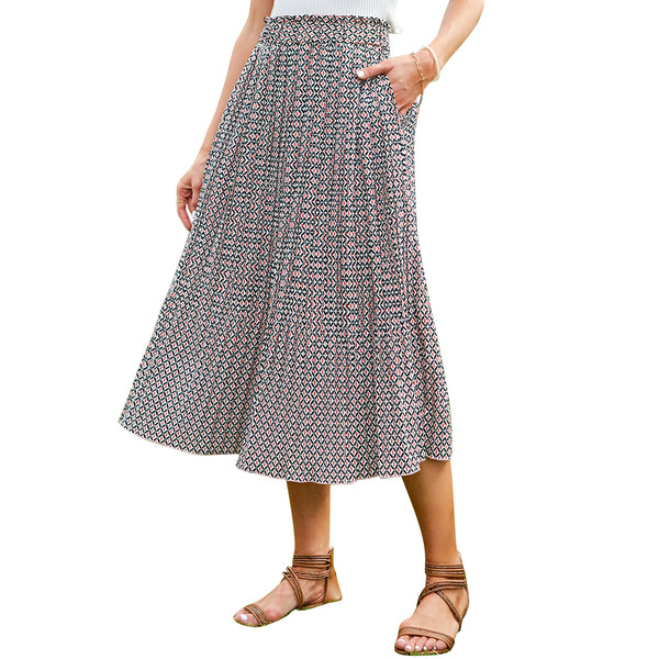 EXLURA Women’s High Waist Midi Skirt