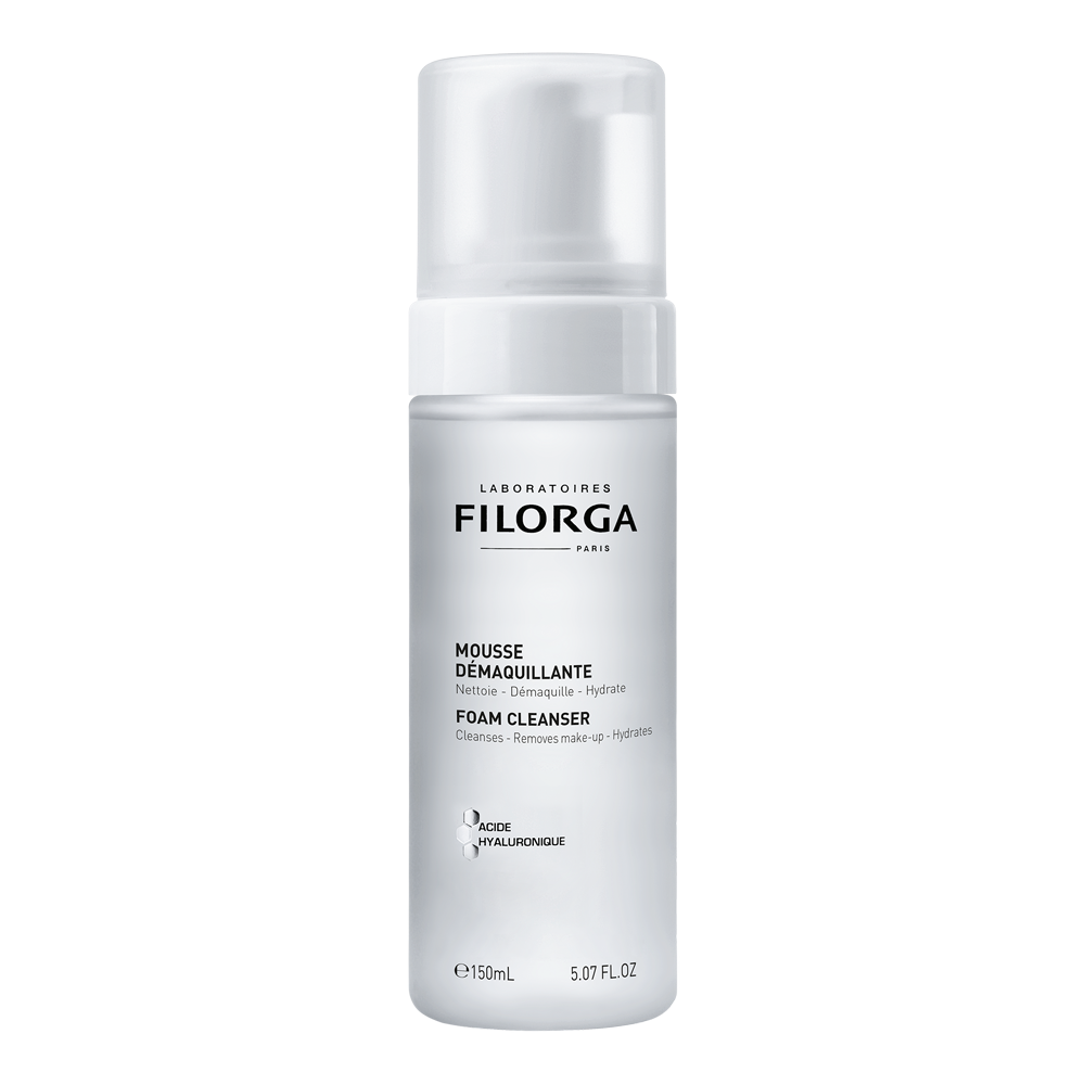 Filorga Foam Cleanser Face Wash and Makeup Remover, Daily Foaming Facial Cleanser With Hyaluronic Acid to Gently Clean and Hydrate for Younger Looking Skin 5.07 Fl Oz (Pack of 1)