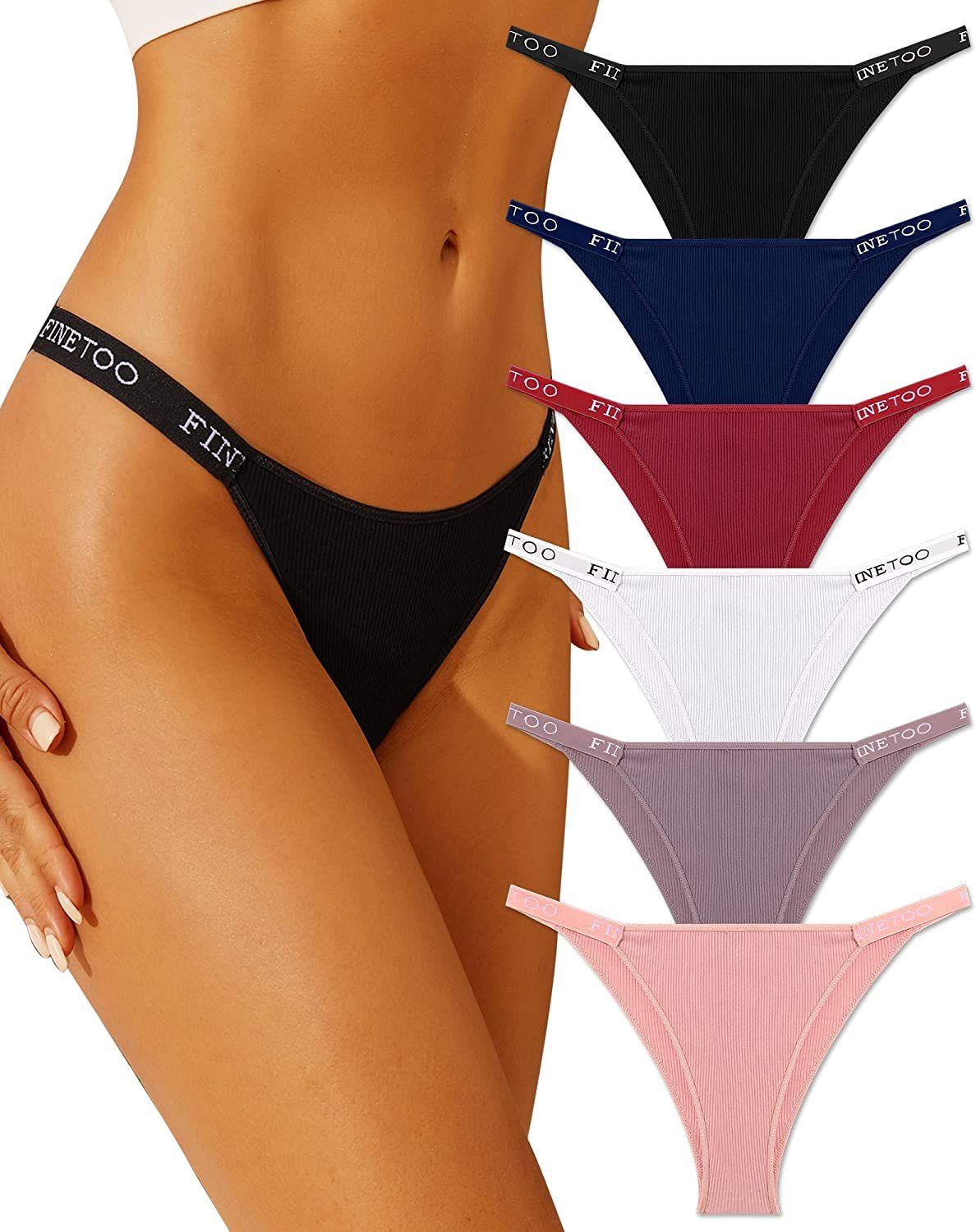 Finetoo High Waisted Thongs For Women