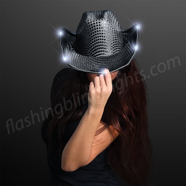 FlashingBlinkyLights Women’s Black Cowboy Hat