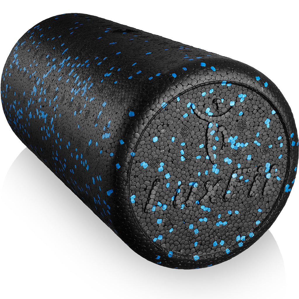 Foam Roller, LuxFit Speckled Foam Rollers for Muscles 3 Year Warranty High Density Foam Roller for Physical Therapy Exercise Deep Tissue Muscle Massage. Back Leg and Body Roller (Blue, 12 Inch) Blue 12 Inch