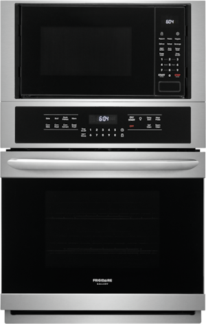 Frigidaire FGMC2766UF 27 Inch Gallery Series Electric Microwave Wall Oven/Microwave Combination with True Convection Effortless Temperature Probe and Steam Clean in Stainless Steel