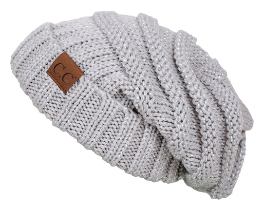 Funky Junque C.C. Oversized Slouchy Fit Cable Knit Beanie