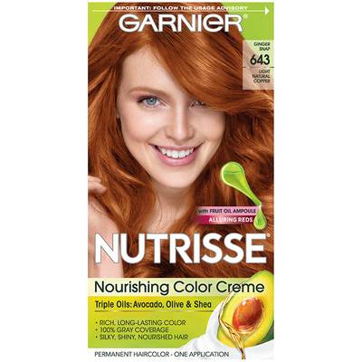 Garnier Nutrisse Nourishing Color Creme [643] Light Natural Copper 1 ea 1 Count (Pack of 1) 643 Light Natural Copper