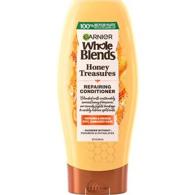 Garnier Whole Blends Honey Treasures Repairing Conditioner for Dry Damaged Hair, 22 Fl Oz (Pack of 2)