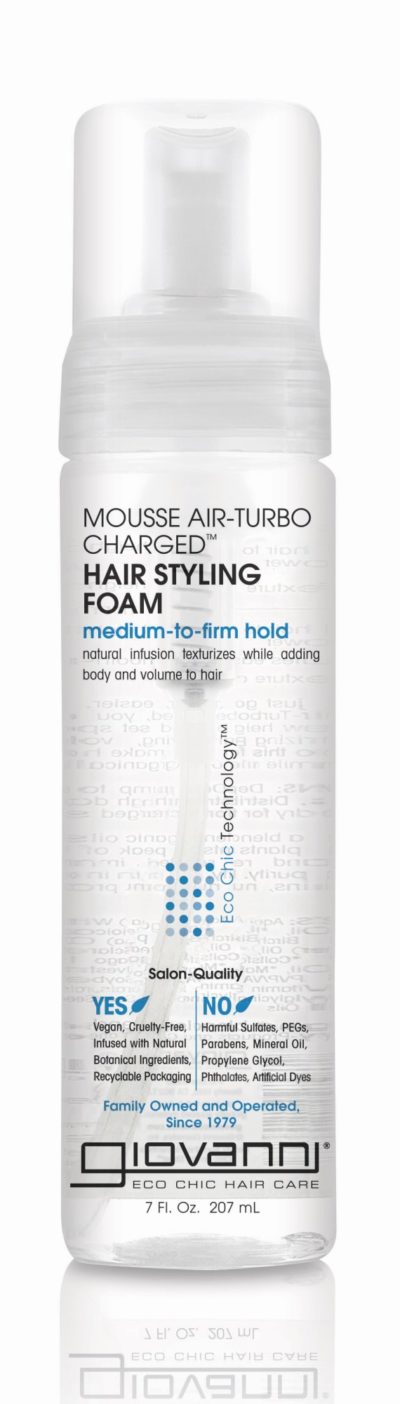 GIOVANNI Mousse Air-Turbo Charged Hair Styling Foam, 7 oz. Each - Lightweight for Natural Curls, Medium to Firm Hold, Wash & Go, No Parabens, Color Safe (Pack of 3)