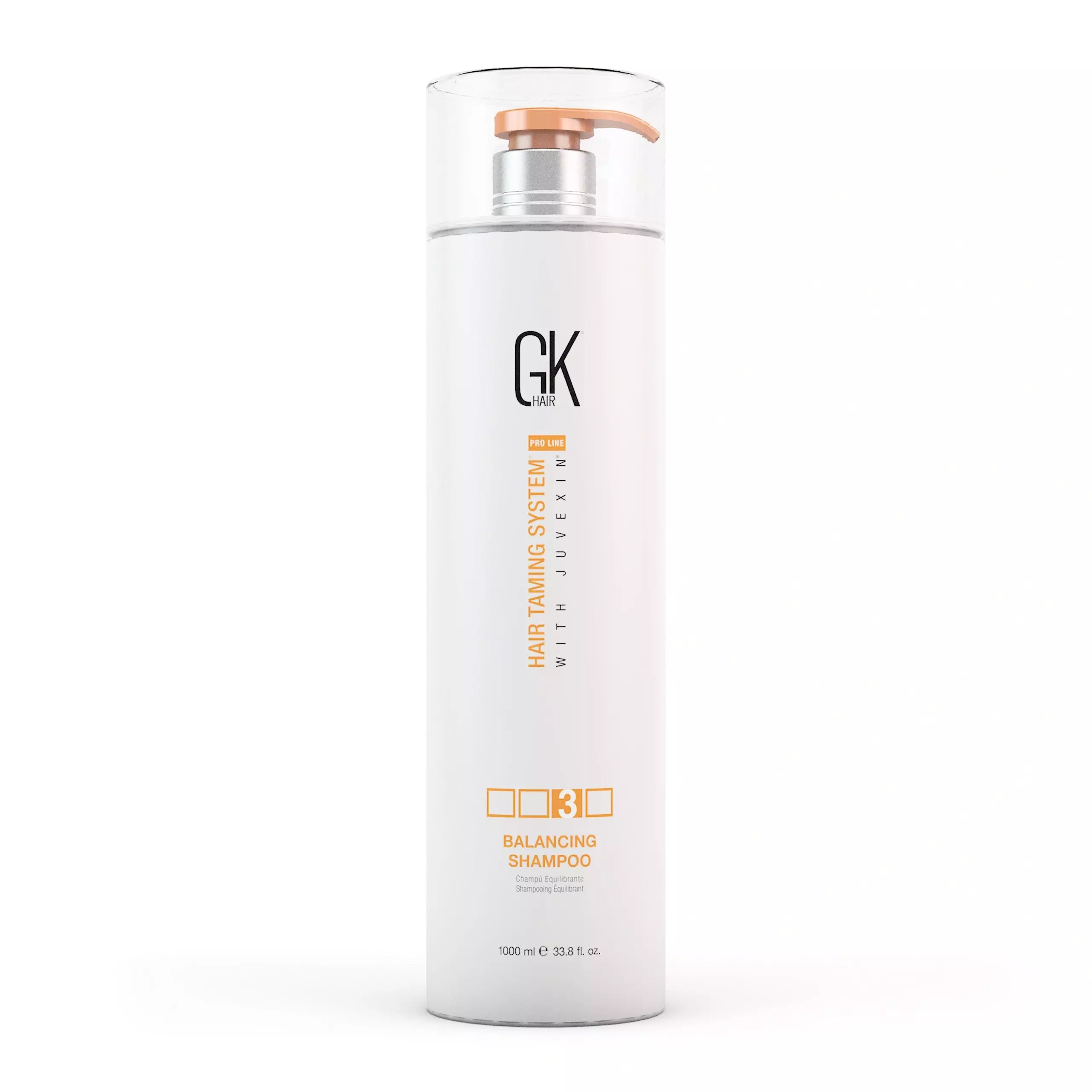 GK HAIR Global Keratin Balancing Shampoo (33.8 Fl Oz/1000ml) For Oily & Color Treated Hair Deep Cleansing, Restores pH Levels Ideal for Over-Processed and Environmentally Stressed Hair