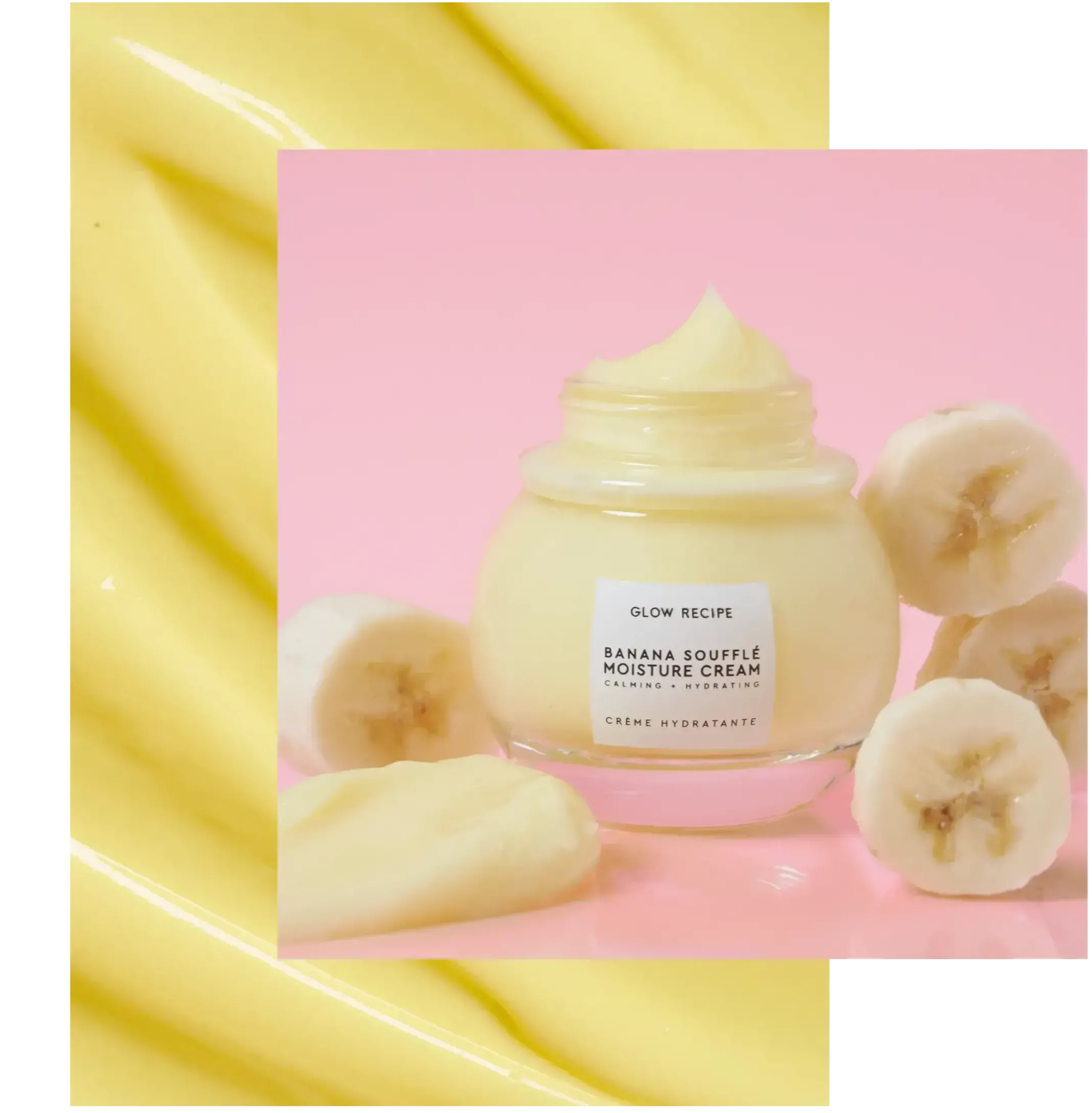 Glow Recipe Banana Souffle Moisture Face Cream - Dry + Combination Skin - Soothing + Hydrating Facial Moisturizer with Centella Asiatica + Magnesium + Turmeric - Vegan (50ml / 1.7oz)