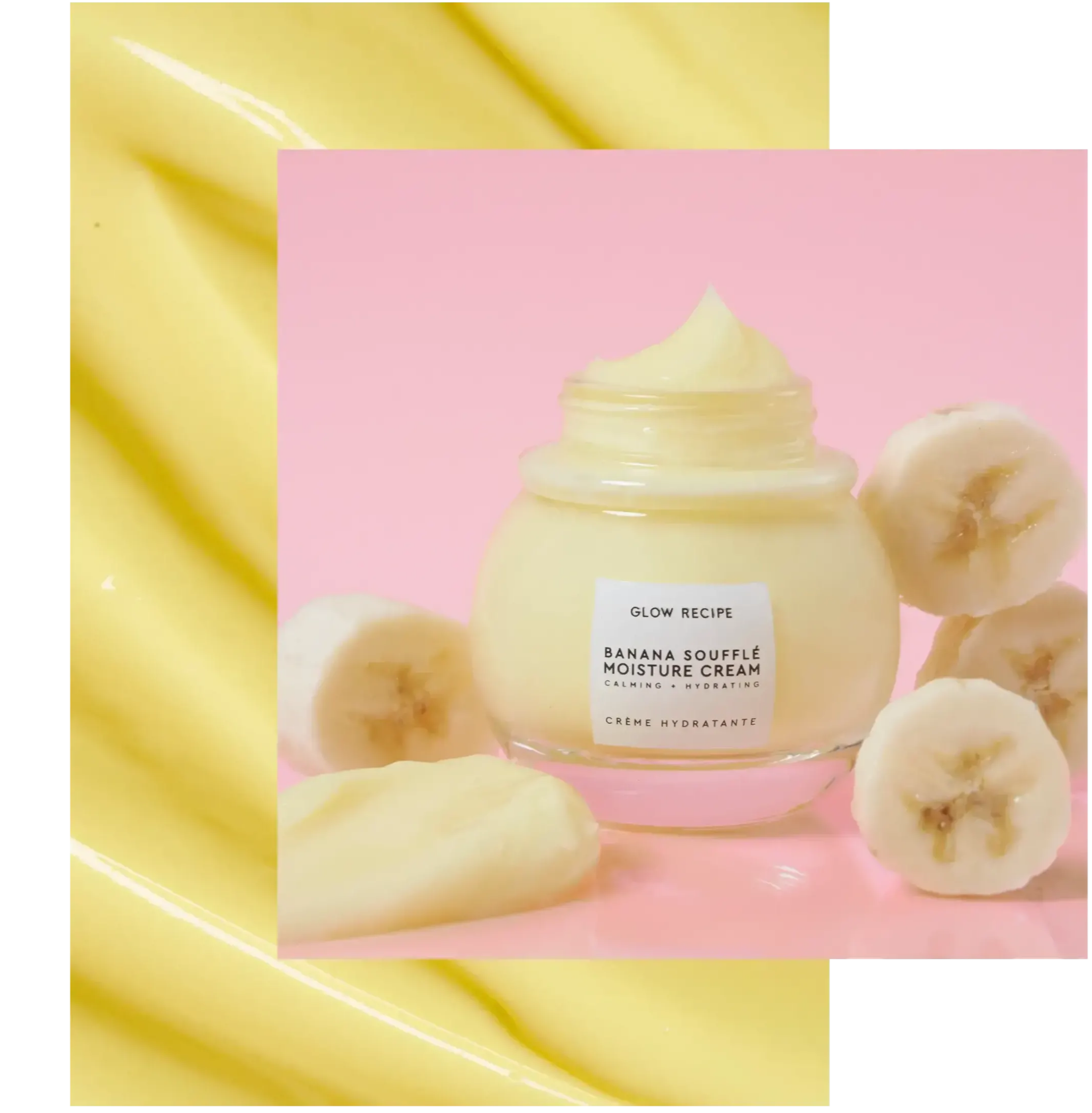 Glow Recipe Banana Souffle Moisture Face Cream - Dry + Combination Skin - Soothing + Hydrating Facial Moisturizer with Centella Asiatica + Magnesium + Turmeric - Vegan (50ml / 1.7oz)