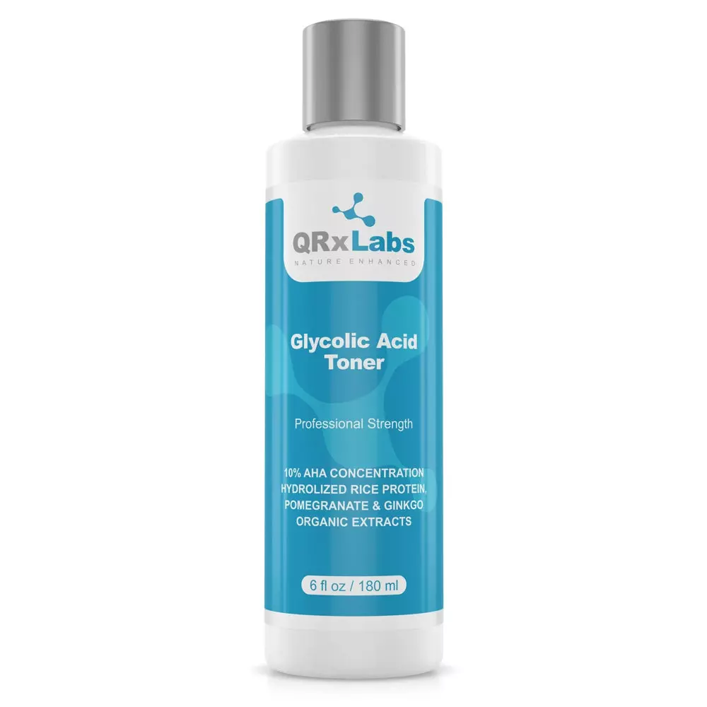 Glycolic Acid Toner - Professional Exfoliating Anti-Aging Toning Solution for Face with 10% AHA