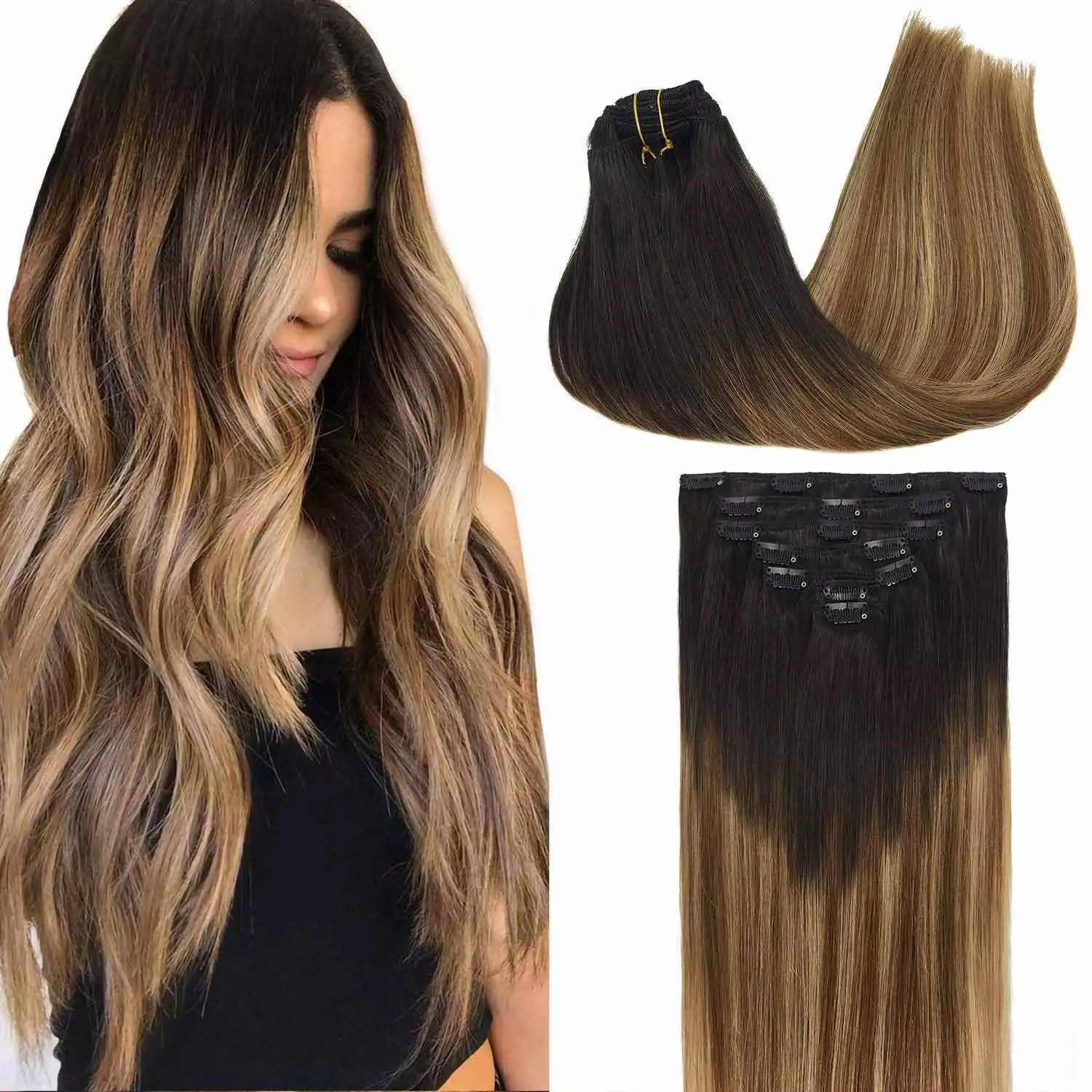 GOO GOO Clip-in Hair Extensions for Women