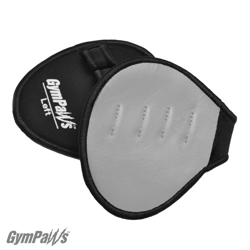 GymPaws Real Leather Hand Pad Workout Glove Alternative | Hygienic n' Washable | Slightly Padded Palm w 4 Finger Loop SweatProof Back | Mens | Womens Aggregate Grey Pro-Max