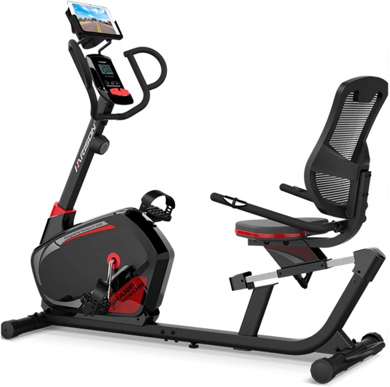 HARISON Magnetic Recumbent Exercise Bike for Seniors and Adults 350 LBS Capacity, Exercise Bike Stationary for Home Cardio Workout