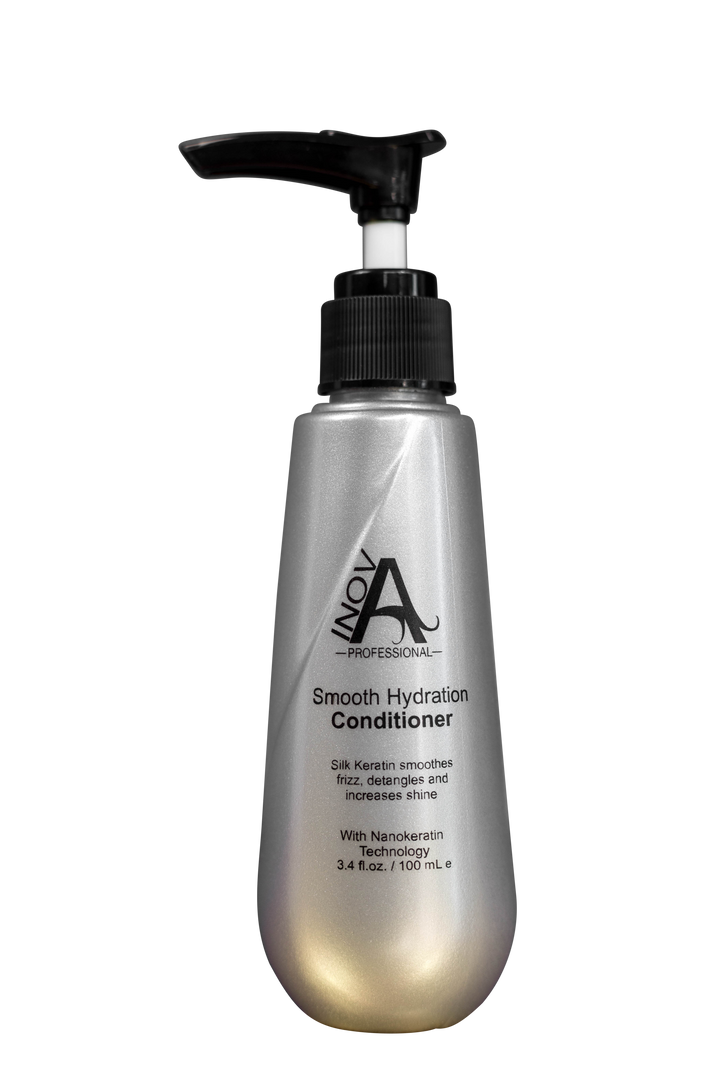 Inova Professional Silk Keratin Shampoo & Conditioner Set - Smooth Protection Sulfate-Free Shampoo & Smooth Hydration Conditioner, 11 Fluid Ounce & 7 Fluid Ounce