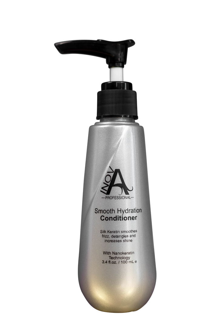 Inova Professional Silk Keratin Shampoo & Conditioner Set - Smooth Protection Sulfate-Free Shampoo & Smooth Hydration Conditioner, 11 Fluid Ounce & 7 Fluid Ounce