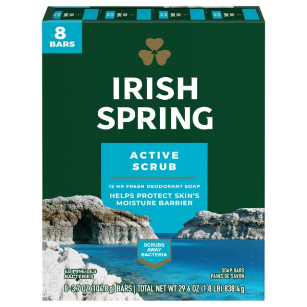 Irish Spring Deep Action Scrub Deodorant Soap
