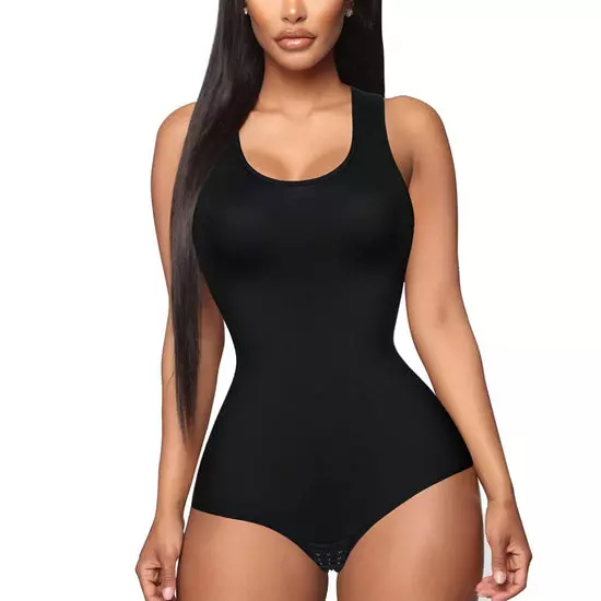 Irisnaya Scoop Neck Tank Tops Leotard Bodysuit