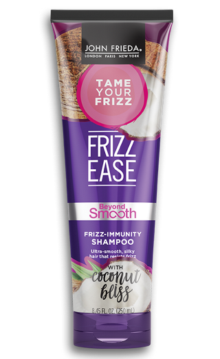 John Frieda Frizz Ease Beyond Smooth Frizz-Immunity Shampoo, Anti-Humidity Shampoo, Prevents Frizz, 8.45 Ounces, with Pure Coconut Oil Beyond Smooth Shampoo, 8.45 Ounces