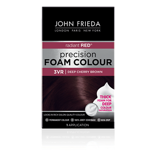 John Frieda Radiant Red Precision Foam Color – Deep Cherry Brown