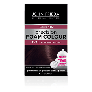 John Frieda Radiant Red Precision Foam Color – Deep Cherry Brown