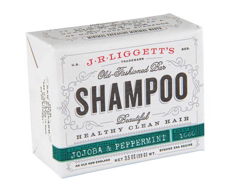 J?R?LIGGETT'S All-Natural Shampoo Bar, Jojoba and Peppermint Formula-Supports Strong and Healthy Hair-Nourish Follicles with Antioxidants and Vitamins-Detergent and No Sulfate, One 3.5 Ounce Bar Peppermint 3.5 Ounce (Pack of 1)