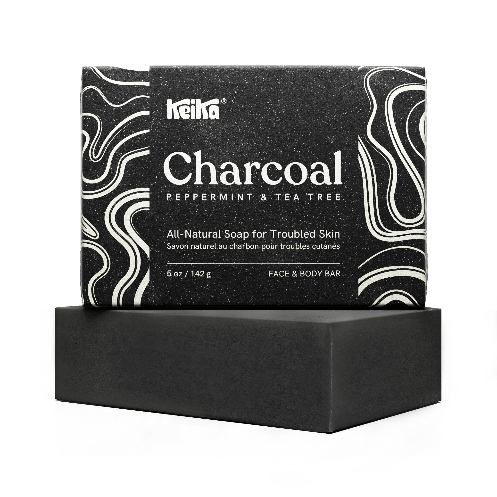 Keika Charcoal Black Soap Bar for Acne