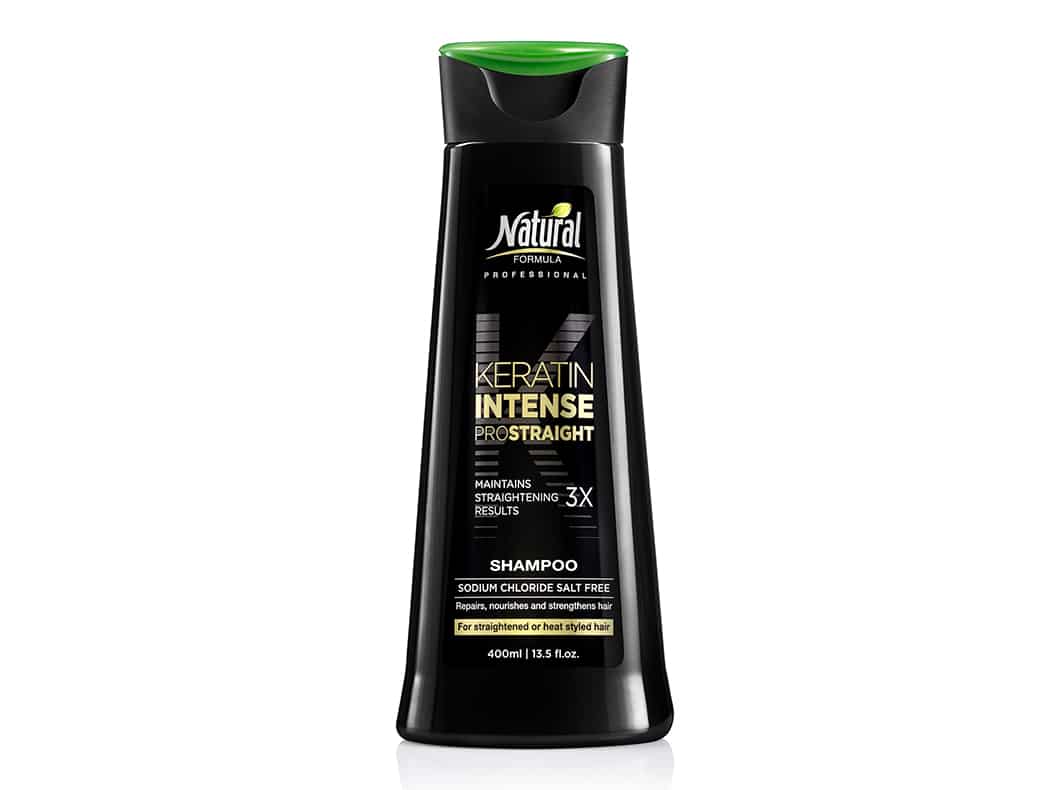 Keratin Intense Shampoo by Natural Formula - Keratin Hair Repair Treatment For Straightened Hair Retains Frizz-Free Straightening Results 3 x Longer - Sodium Chloride Free - 13.5 oz Keratin Shampoo 13.5 Fl Oz (Pack of 1)