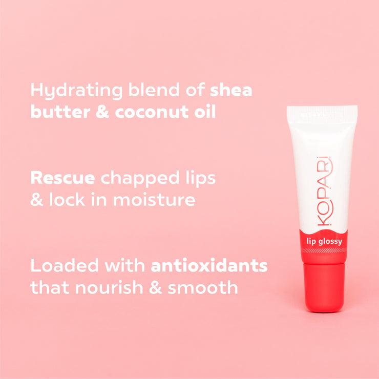 Kopari Coconut Lip Glossy - Clear - Hydrating and Moisturizing Coconut Oil