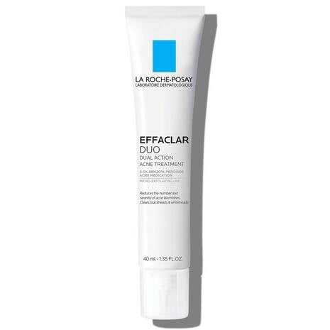 La Roche-Posay Effaclar Duo Dual Action Acne Spot Treatment Cream with Benzoyl Peroxide Acne Treatment, Blemish Cream for Acne and Blackheads, Safe For Sensitive Skin 1.35 Fl Oz (Pack of 1)