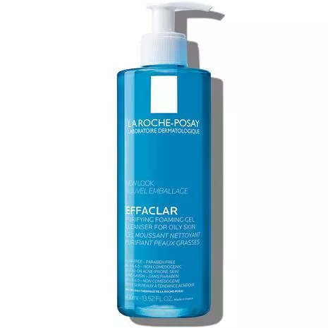 La Roche-Posay Effaclar Purifying Foaming Gel Cleanser for Oily Skin, Alcohol Free Acne Face Wash, Oil Absorbing Deep Pore Cleanser, Oil Free, Light Scent and Safe for Sensitive Skin 13.5 Fl Oz (Pack of 1)